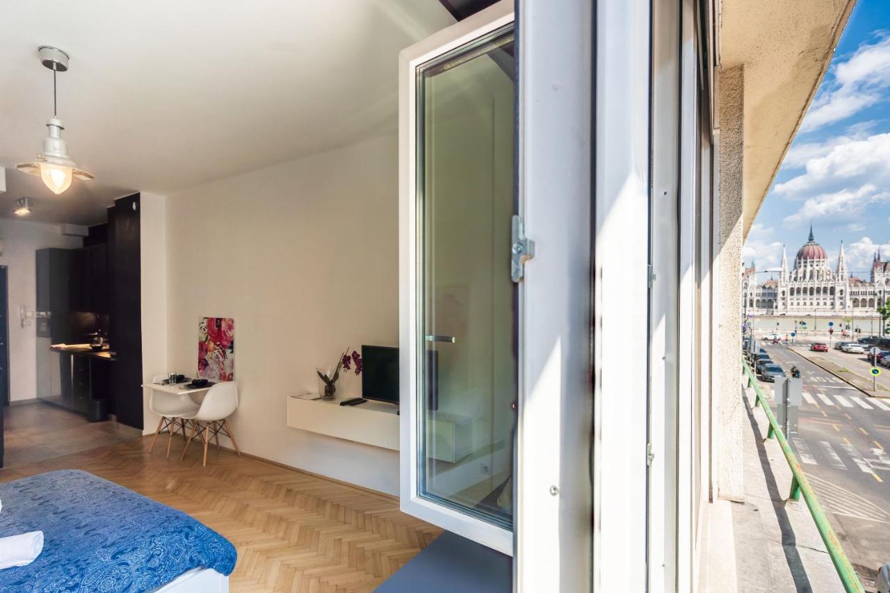 Bright Studio With Parliament View, Free Parking 布达佩斯 外观 照片